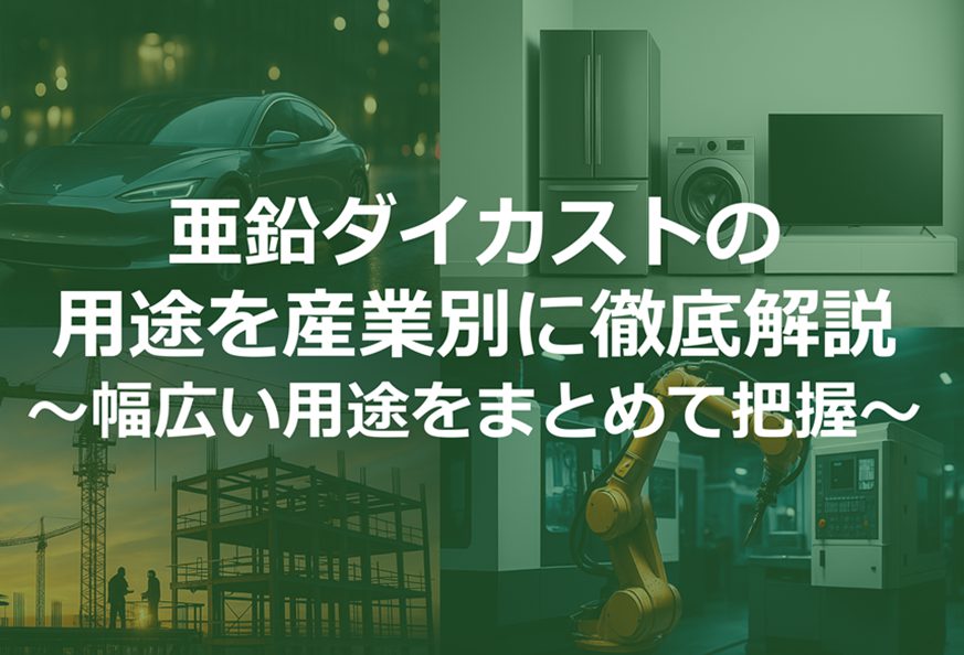 亜鉛ダイカストの用途を産業別に徹底解説〜幅広い用途をまとめて把握〜